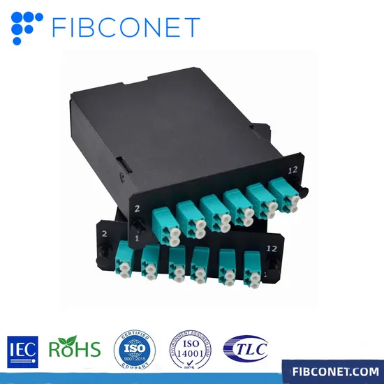 MPO/Mpt to 12 LC/Dx Fiber Optic MPO Breakout Cassette Module